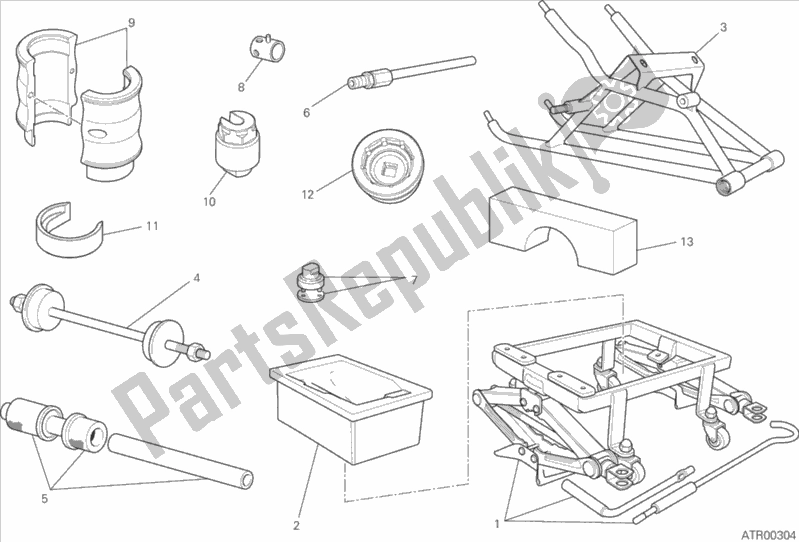 All parts for the 01c - Workshop Service Tools of the Ducati Superbike 959 Panigale ABS USA 2017